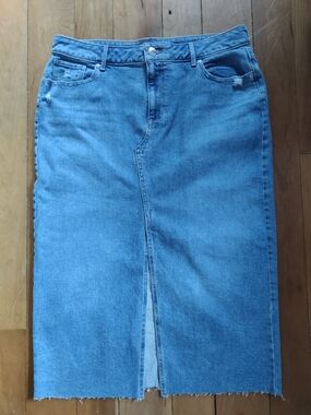 Maurices Blue Long Denim Skirt